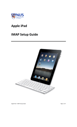Apple iPad IMAP Setup Guide