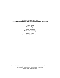 Candidate Emergence in 2002: The Impact of