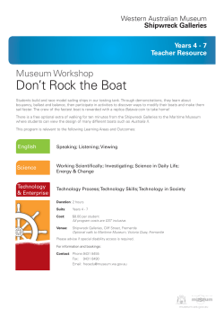 Don`t Rock the Boat - Western Australian Museum