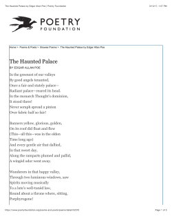 The Haunted Palace by Edgar Allan Poe