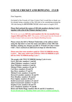 COLNE CRICKET AND BOWLING CLUB