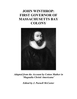 BIOGRAPHY OF JOHN WINTHROP