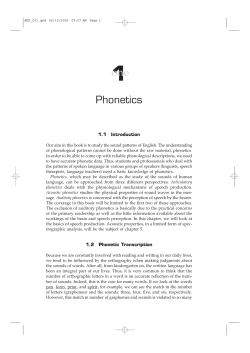Phonetics - Blackwell Publishing