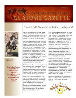 A warm RdP Welcome to Trainer, Leah Jaime!