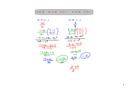 z = 2 + 3i w = -1 + 2i y = 1 - i x = -2 - 4i u = 7 + i Ex. 17: w &divide; u Ex. 18: x