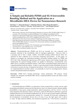 A Simple and Reliable PDMS and SU-8 Irreversible Bonding