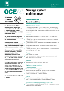 Sewage system maintenance