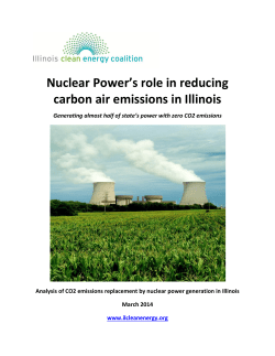 Nuclear Power`s role in reducing carbon air emissions in Illinois
