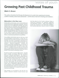 Growing Past Childhood Trauma Wain K. Brown
