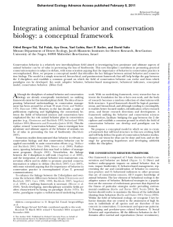 Integrating animal behavior and conservation