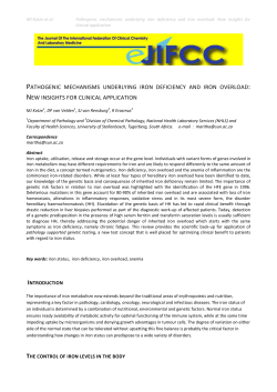 pathogenic mechanisms underlying iron deficiency and iron
