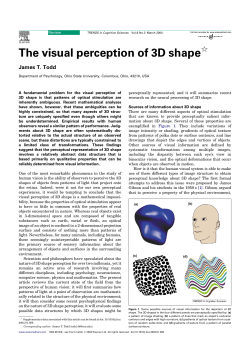 The visual perception of 3D shape