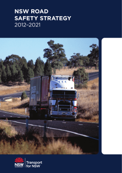 NSW Road Safety Strategy 2012 - 2021