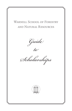 Guide to Scholarships - Warnell School of Forestry and Natural