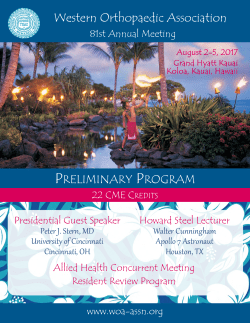 Preliminary Program - woa