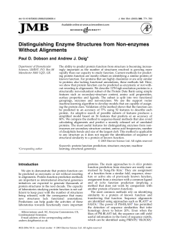 Distinguishing Enzyme Structures from Non