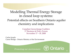 Modelling TES in Closed Loop Potential Aquifer effects