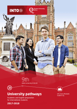 University pathways - Queen`s University Belfast