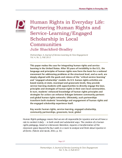 Human Rights in Everyday Life - Campus Compact of the Mountain