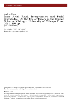 Isaac Ariail Reed, Interpretation and Social Knowledge. On the Use
