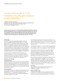 The use of 24 cm, pH 3&ndash;11 NL Immobiline DryStrip gels improves