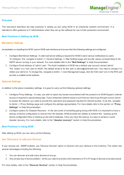 ManageEngine Network Configuration Manager