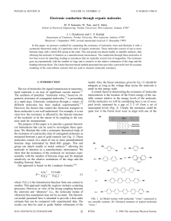 Electronic conduction through organic molecules