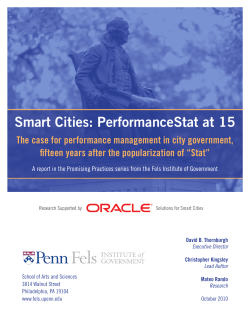 Smart Cities: PerformanceStat at 15