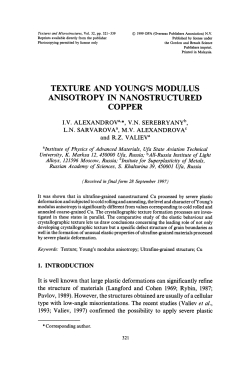 texture and young`s modulus anisotropy in nanostructured