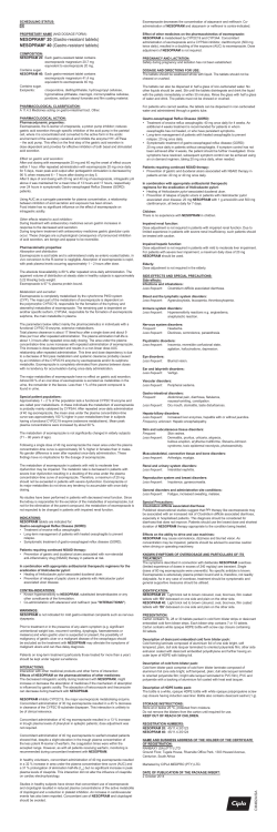 NESOPRAM&reg; 20 (Gastro-resistant tablets)