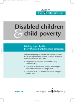 Disabled children child poverty