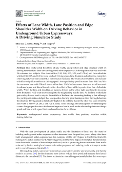 Effects of Lane Width, Lane Position and Edge Shoulder Width on