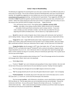 Sandy`s Steps to Woodshedding