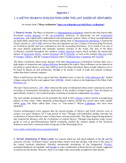 Appendix 1 1. A SCETCH ON MAYA CIVILIZATION OVER THE