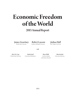 Economic Freedom of the World: 2013 Annual Report