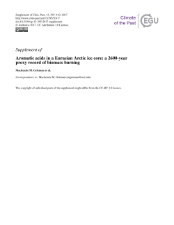 Supplement - Climate of the Past