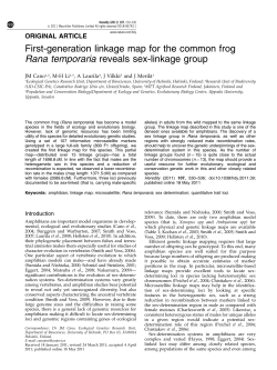 First-generation linkage map for the common frog Rana temporaria