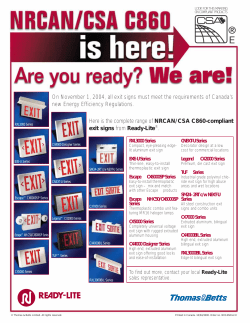On November 1, 2004, all exit signs must meet the - Ready-Lite