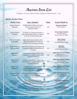 Auction Item List - EWB-Rutgers