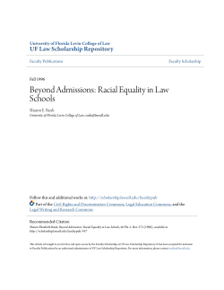 Beyond Admissions: Racial Equality in Law Schools