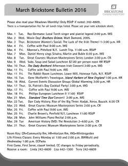 March Brickstone Bulletin 2016