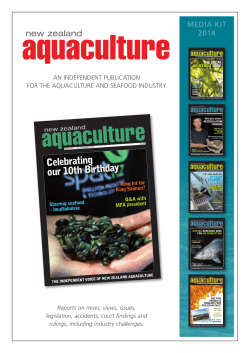 Celebrating our 10th Birthday - New Zealand Aquaculture Magazine