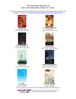 Text Messages Episode 18 New and Noteworthy Books for Teens