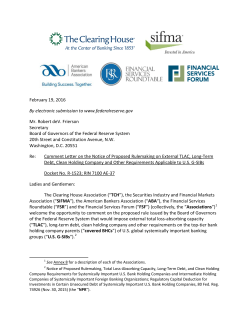 Joint Trades Letter to Federal Reserve System on Proposed Total