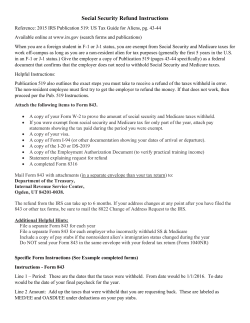 Instructions for FICA Refund