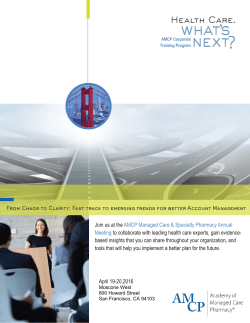 AMCP`s Customized Account Management Training