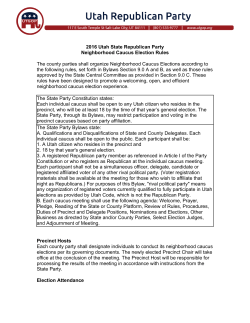 Caucus Rules - Utah Republican Party