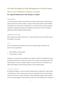 Risk in Non-traditional Secondary Strategies