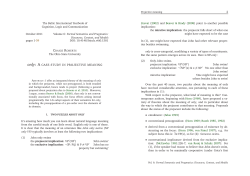 only: A Case Study In Projective Meaning