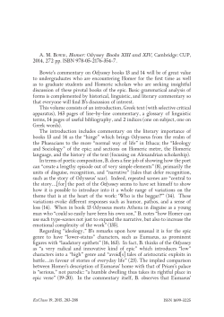 AM Bowie, Homer: Odyssey Books XIII and XIV, Cambridge